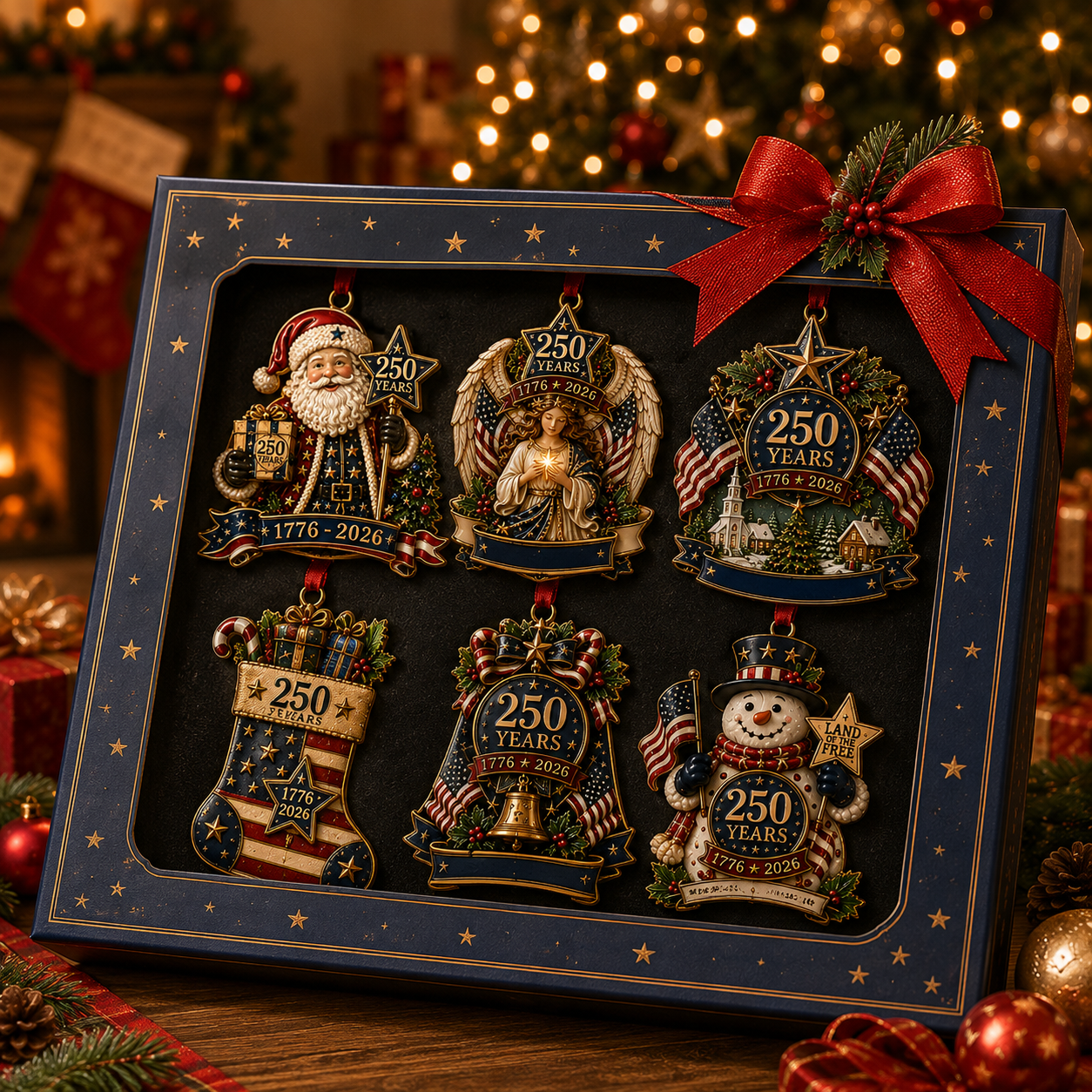 ⚡️Last Day 49% OFF-2026 America 250 Years Christmas Ornament Collection