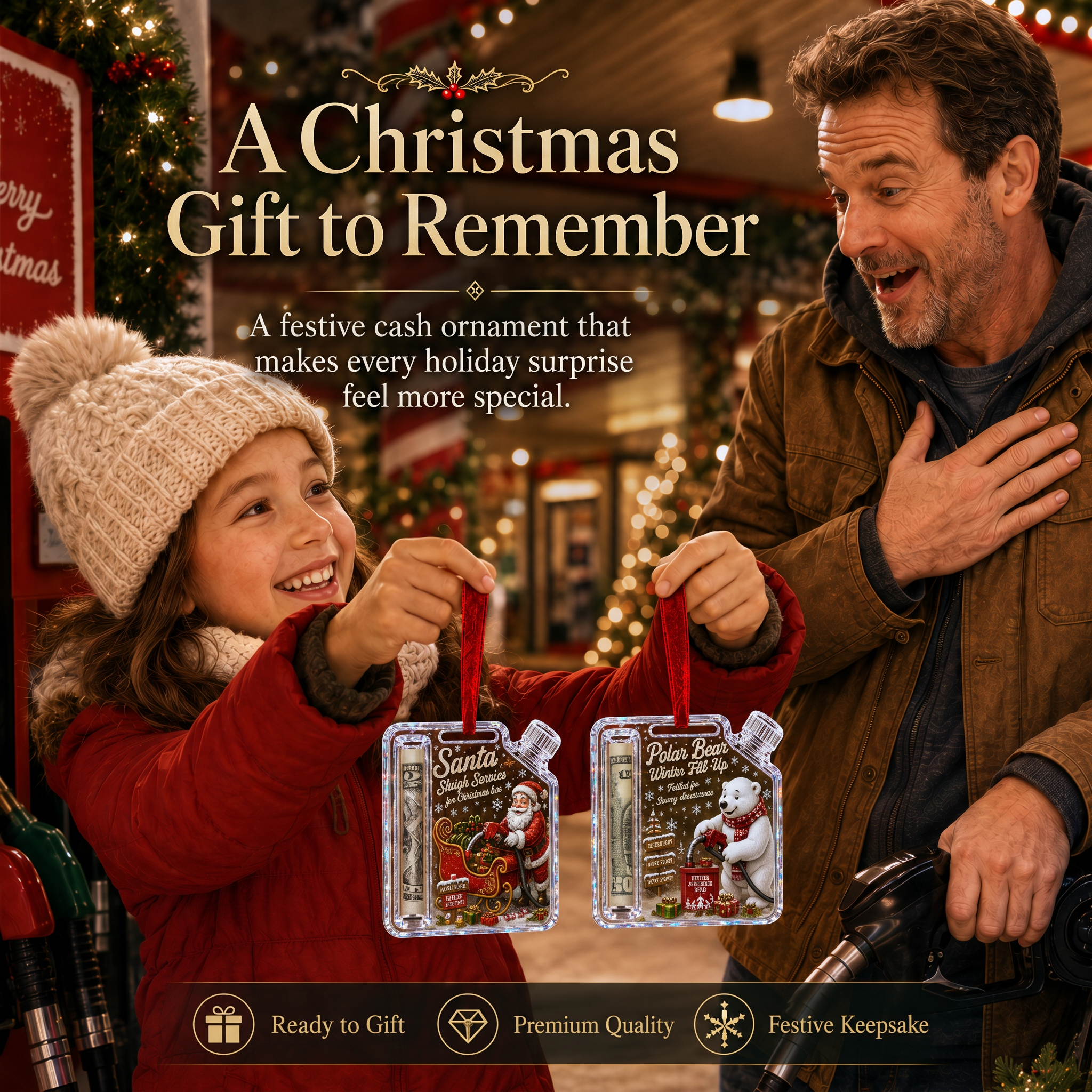 🔥Last Day 49% OFF-🎄Christmas Fuel-Up Cash Gift Ornament