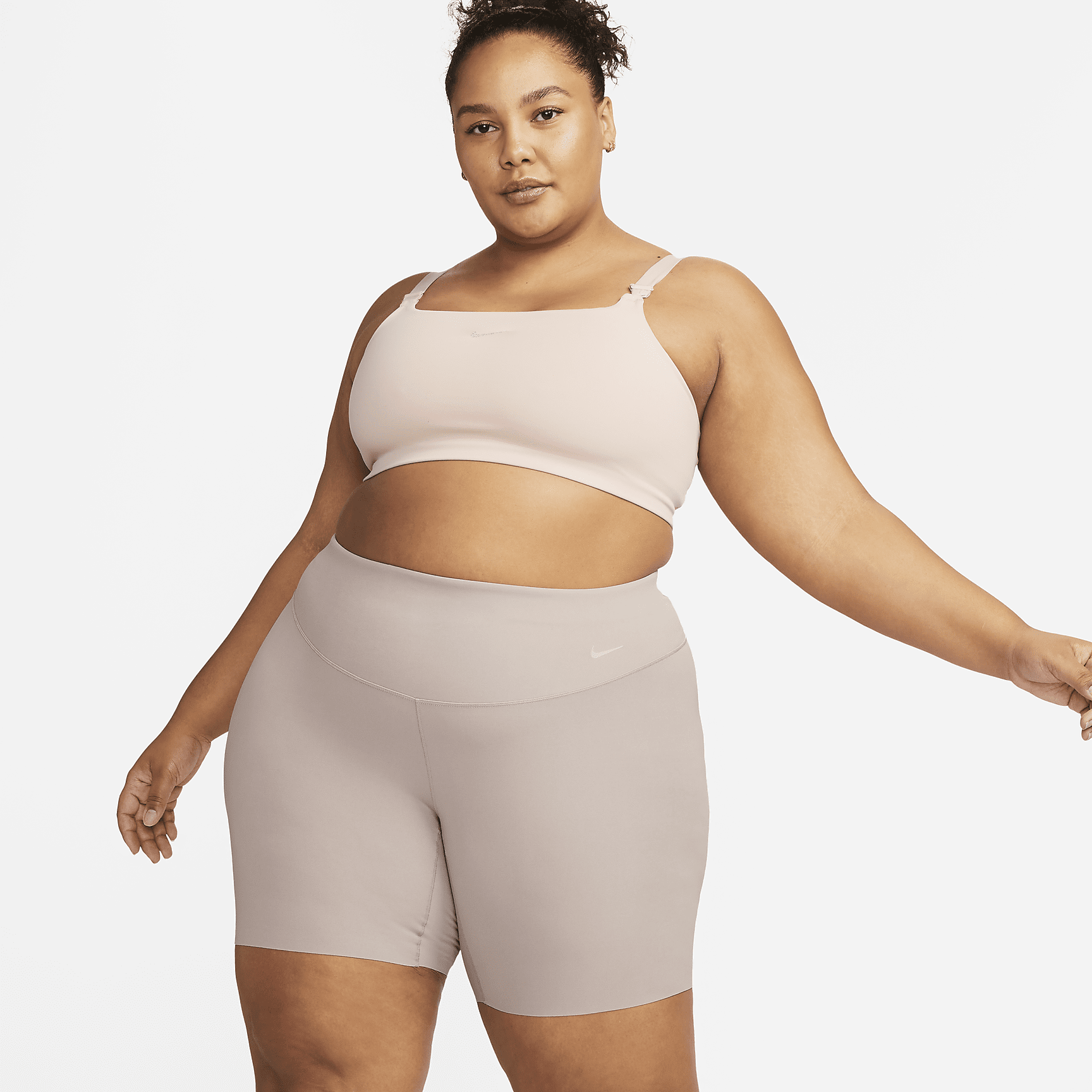 Zenvy - Women's Gentle-Support High-Waisted 8" Biker Shorts (Plus Size)