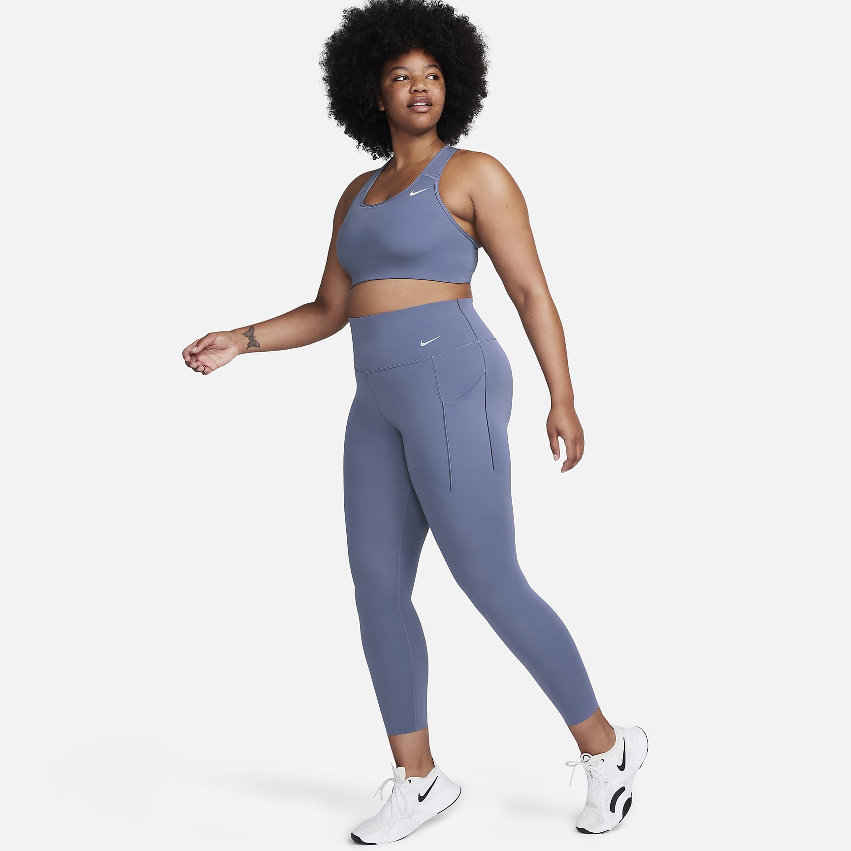 Universa - Women's Medium-Support High-Waisted 7/8 Leggings with Pockets