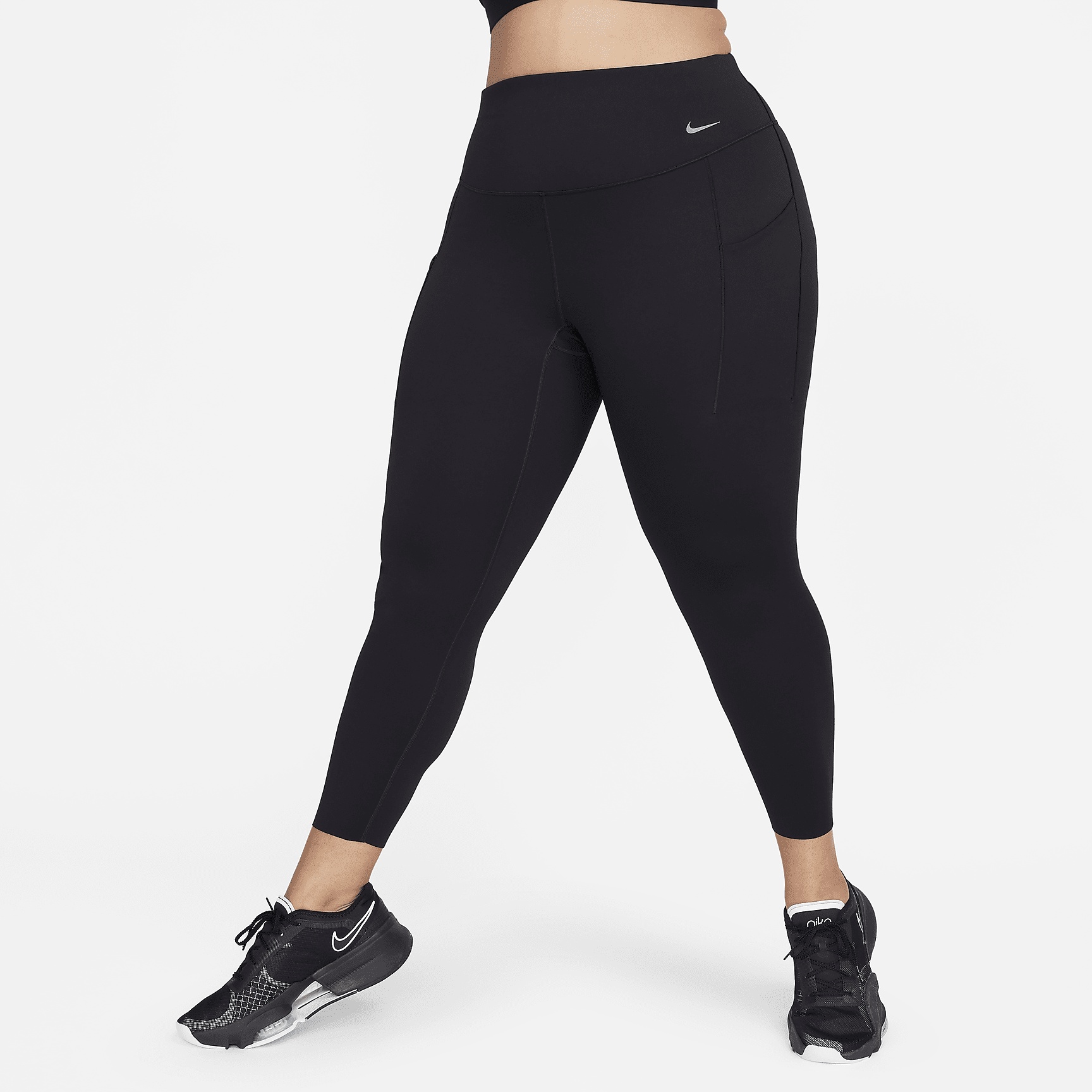 Universa - Women's Medium-Support High-Waisted 7/8 Leggings with Pockets (Plus Size)