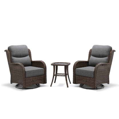 Hawthorne 5 Seater Patio Rattan Sofa Set with Swivel Chairs