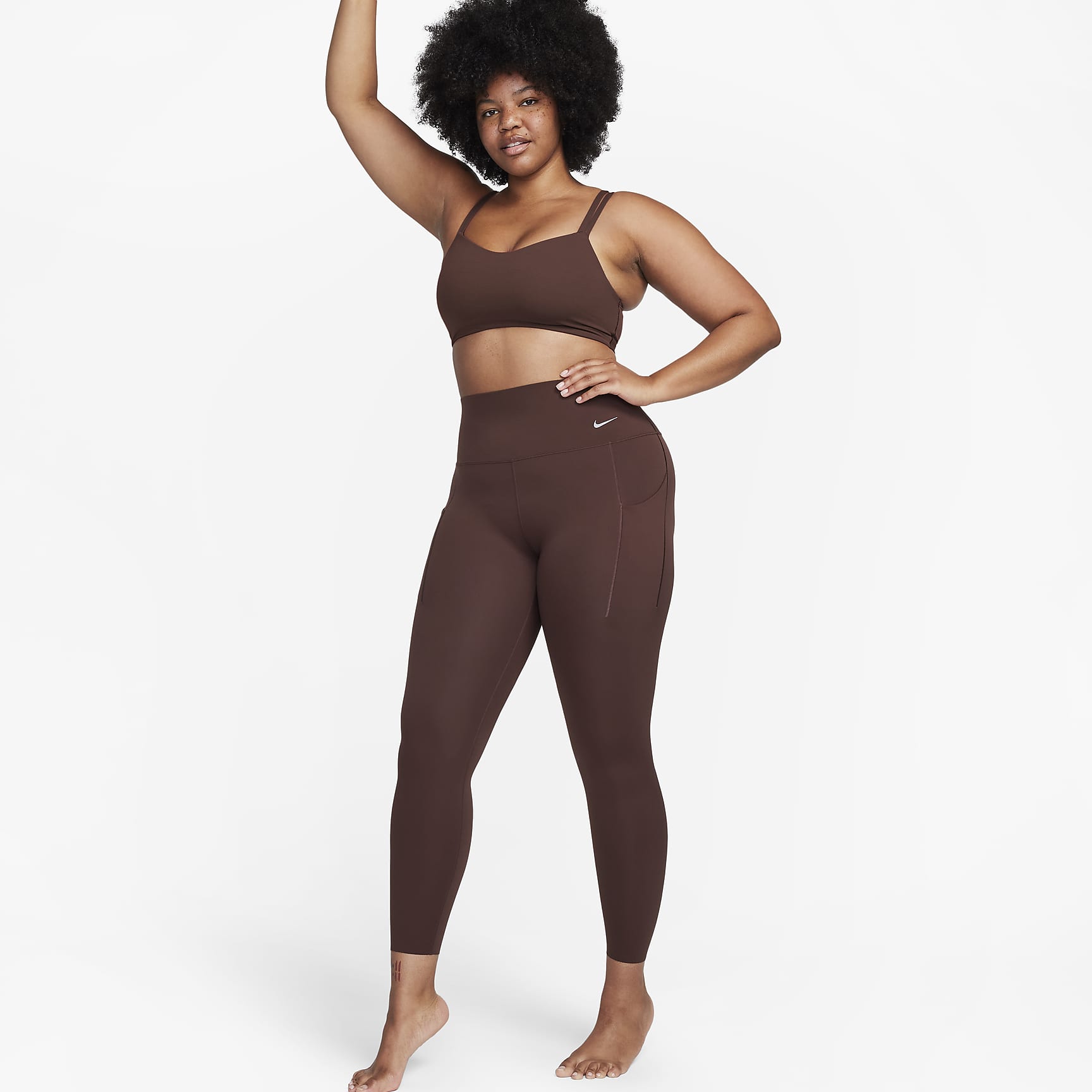 Universa - Women's Medium-Support High-Waisted 7/8 Leggings with Pockets