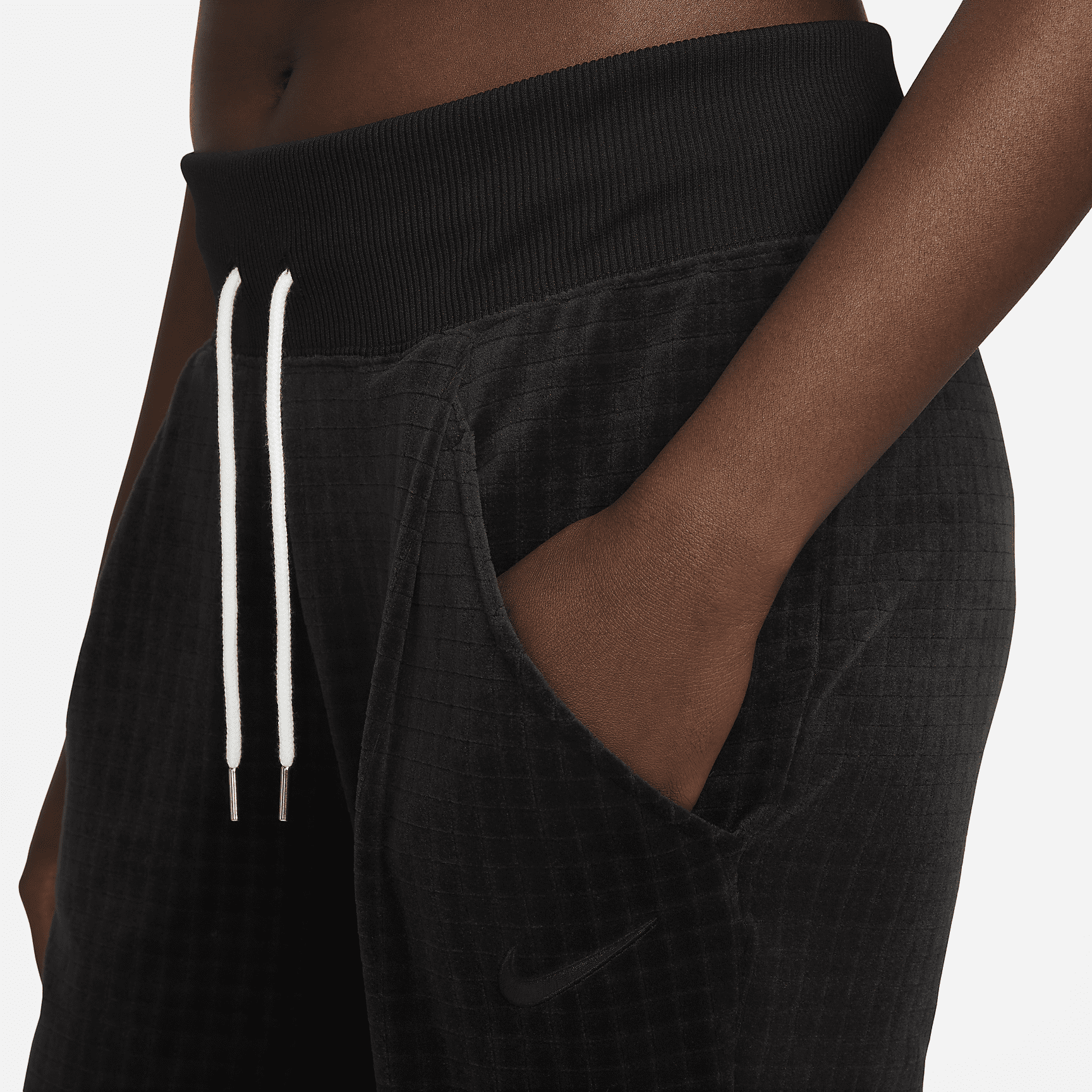 Sportswear - Women's High-Waisted Velour Joggers