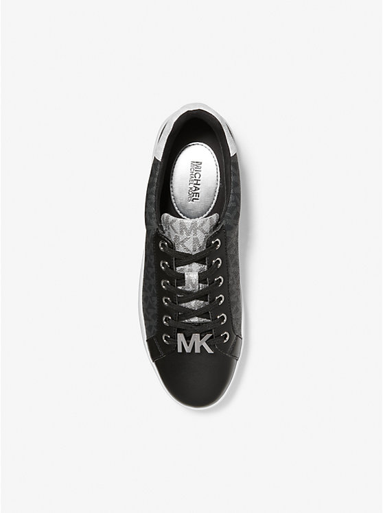 Poppy Color-Block Logo Sneaker - BLACK