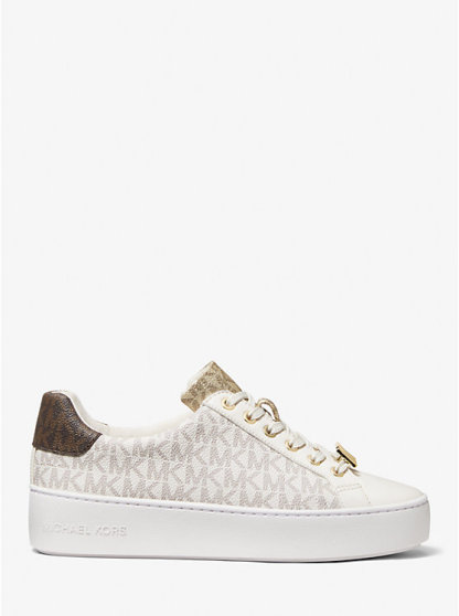 Poppy Color-Block Logo Sneaker - VANILLA