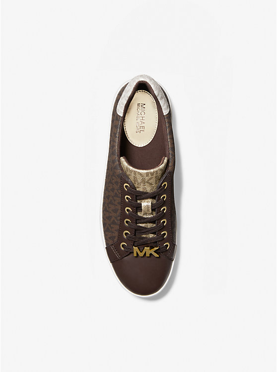 Poppy Color-Block Logo Sneaker - BROWN