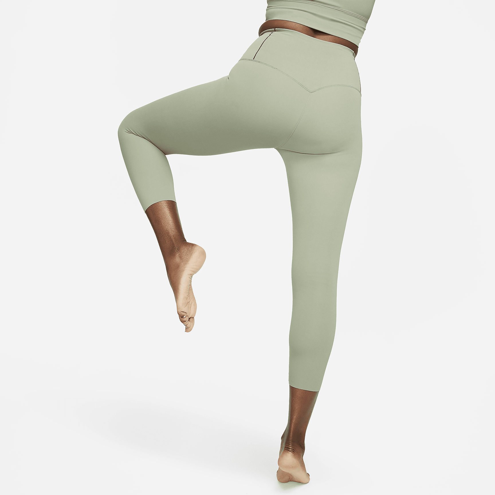 Zenvy - Women's Gentle-Support High-Waisted Cropped Leggings