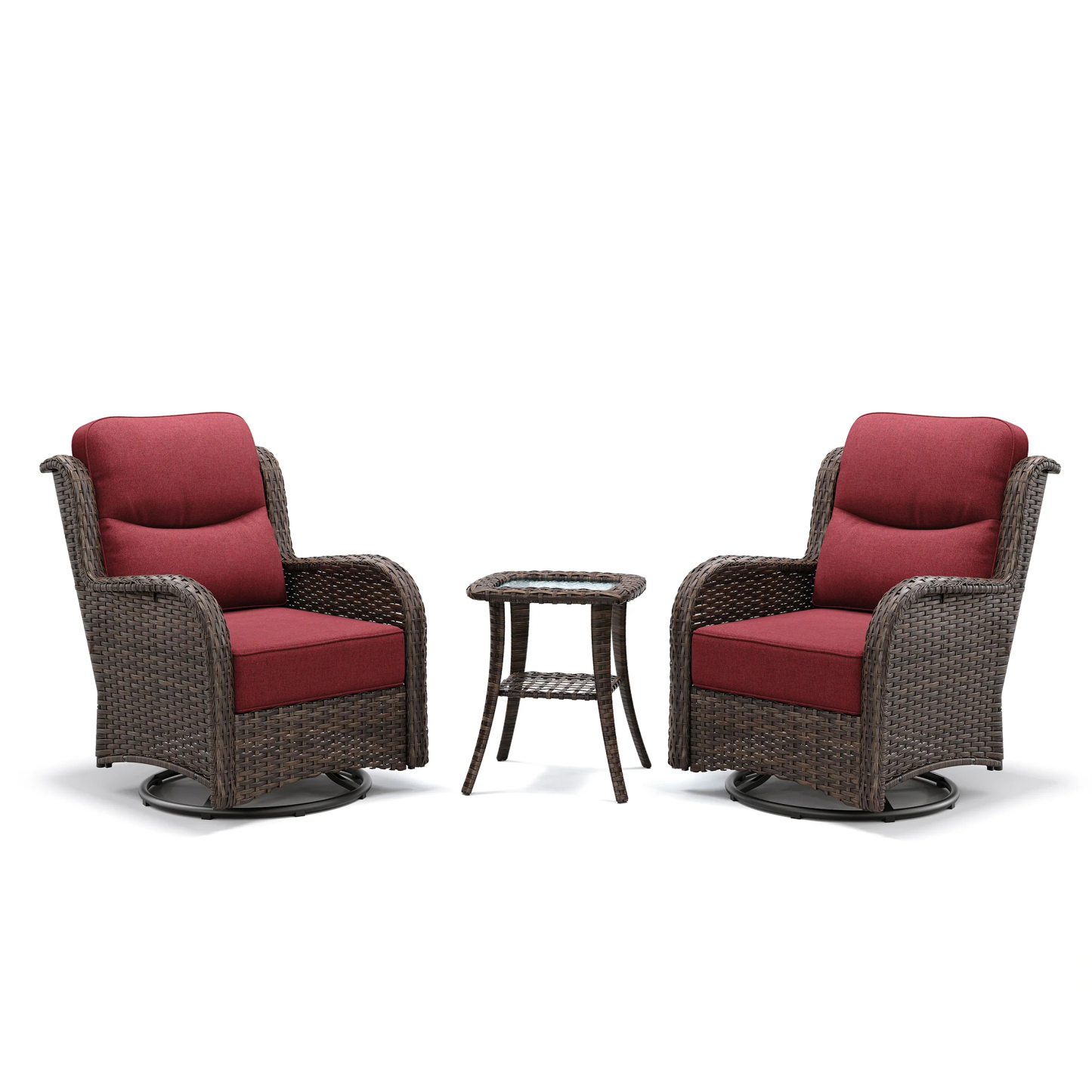 Hawthorne 5 Seater Patio Rattan Sofa Set with Swivel Chairs