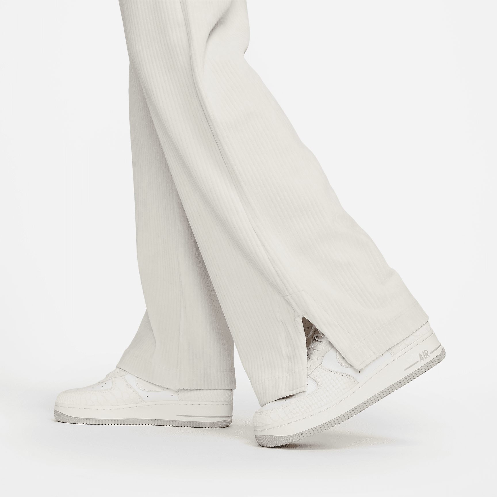 Sportswear - Women's Velour Wide-Leg Pants