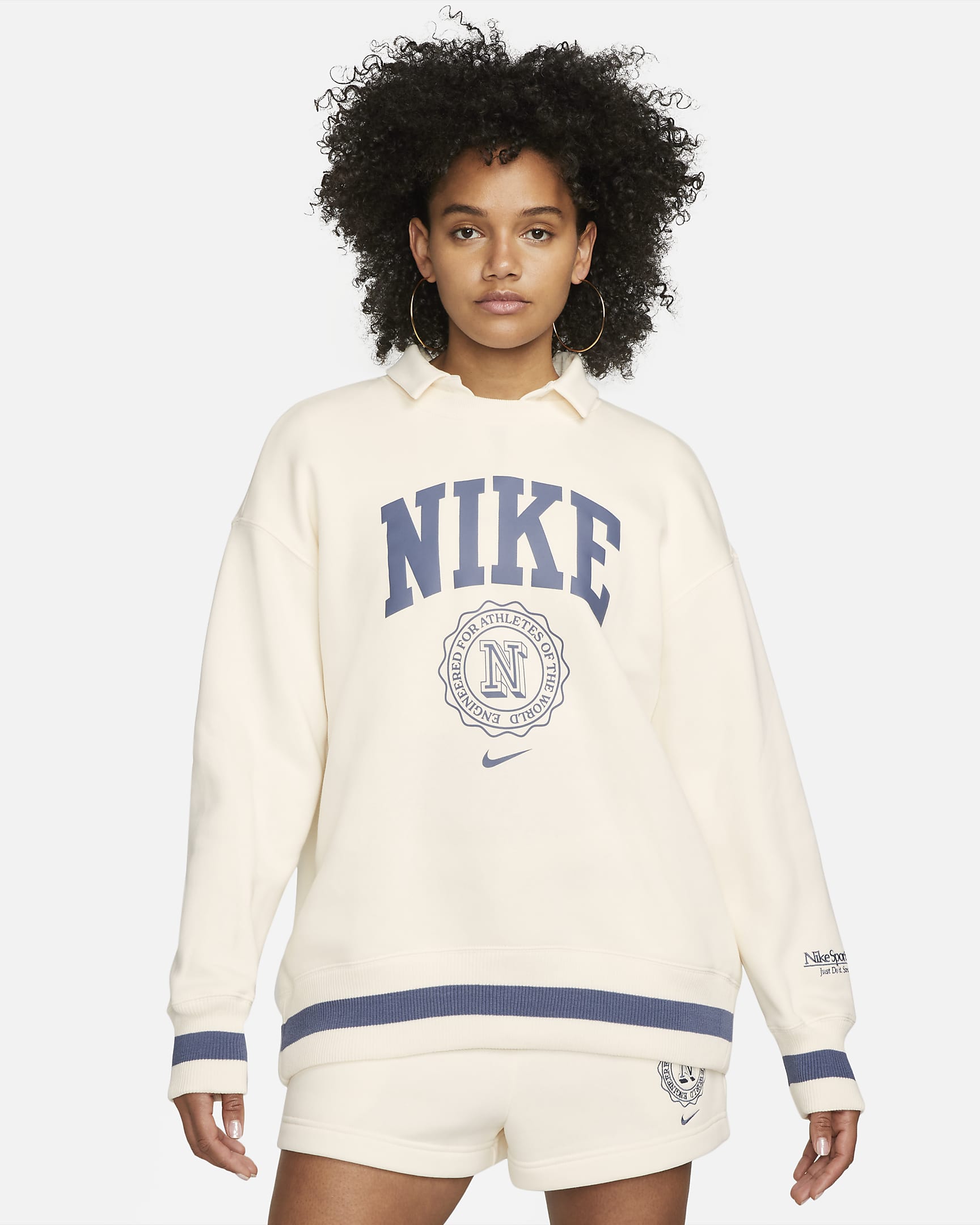 Women's Oversized Crew-Neck Sweatshirt