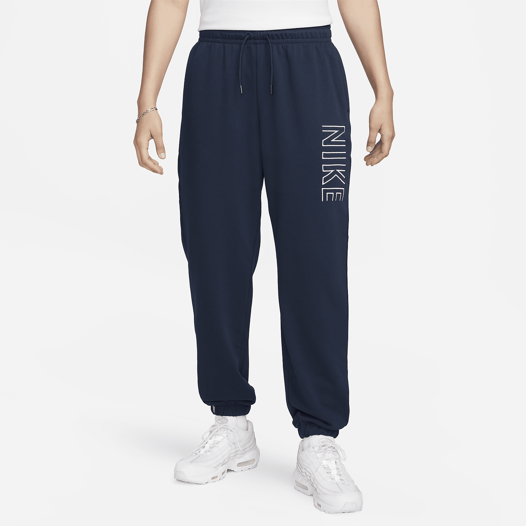 Sportswear - Women's Oversized High-Waisted Joggers