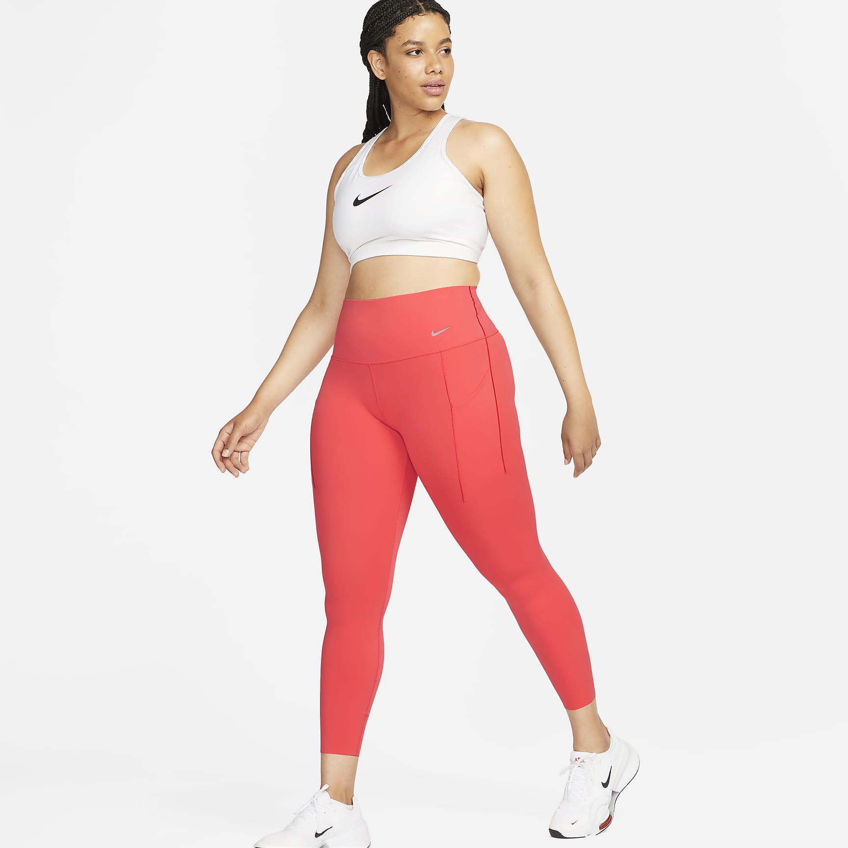 Universa - Women's Medium-Support High-Waisted 7/8 Leggings with Pockets