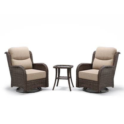Hawthorne 5 Seater Patio Rattan Sofa Set with Swivel Chairs