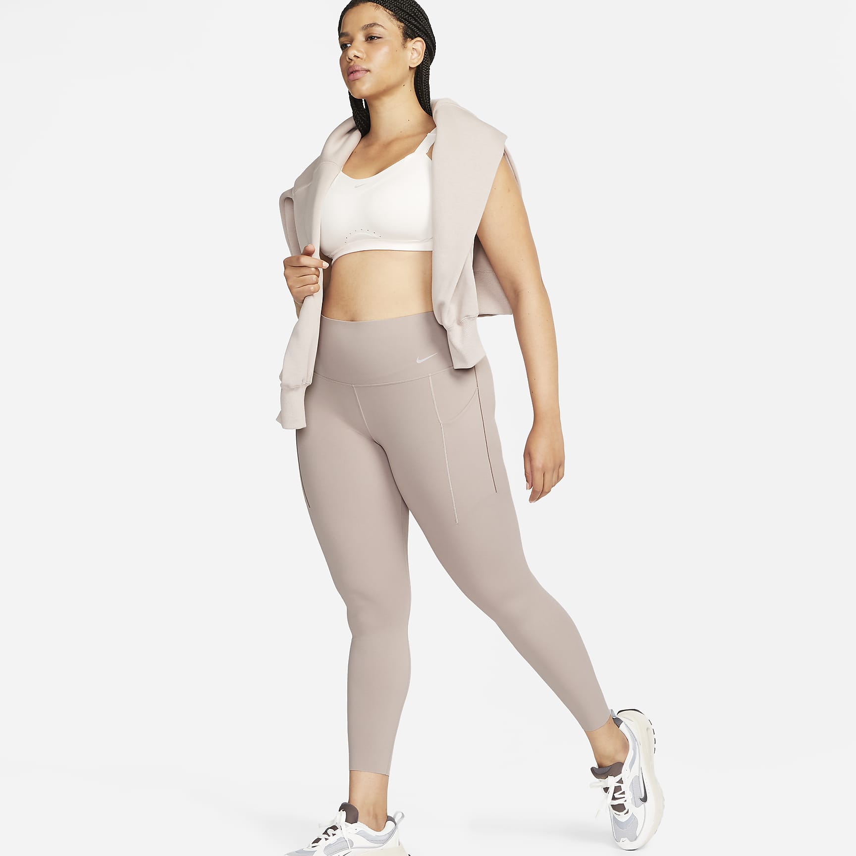 Universa - Women's Medium-Support High-Waisted 7/8 Leggings with Pockets