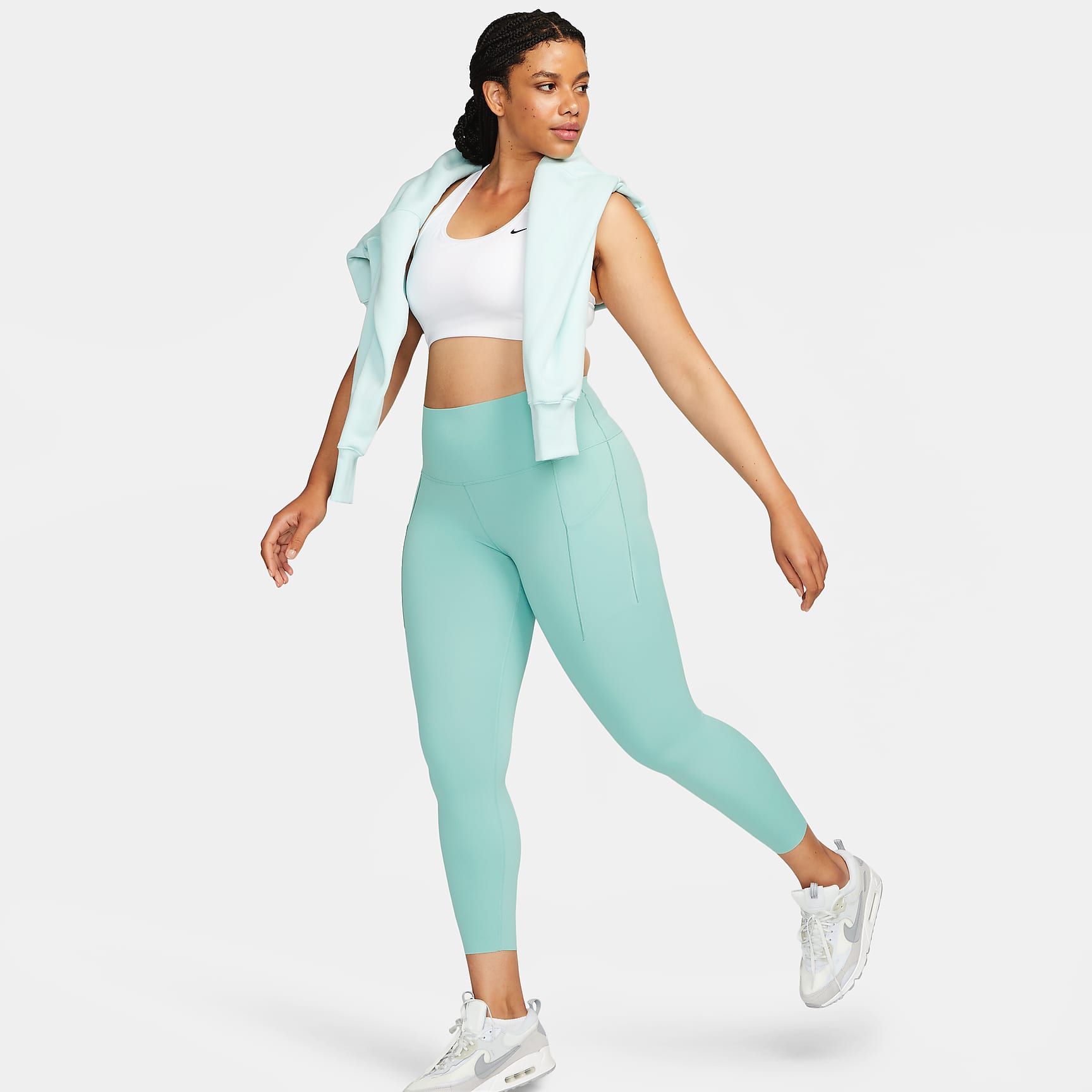 Universa - Women's Medium-Support High-Waisted 7/8 Leggings with Pockets