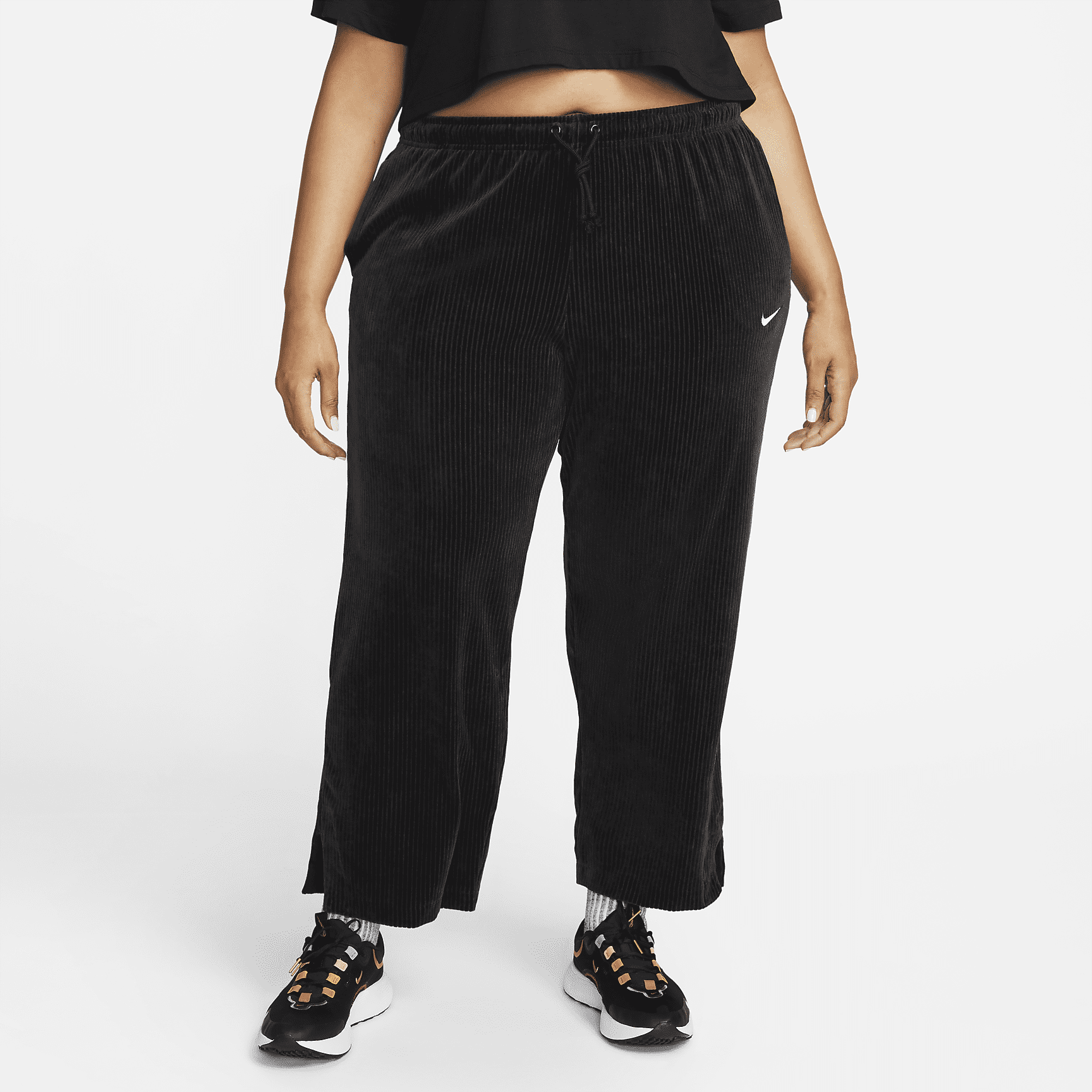 Sportswear - Women's Velour Wide-Leg Pants (Plus Size)