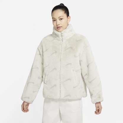 Sportswear Plush - Women's Printed Faux Fur Jacket