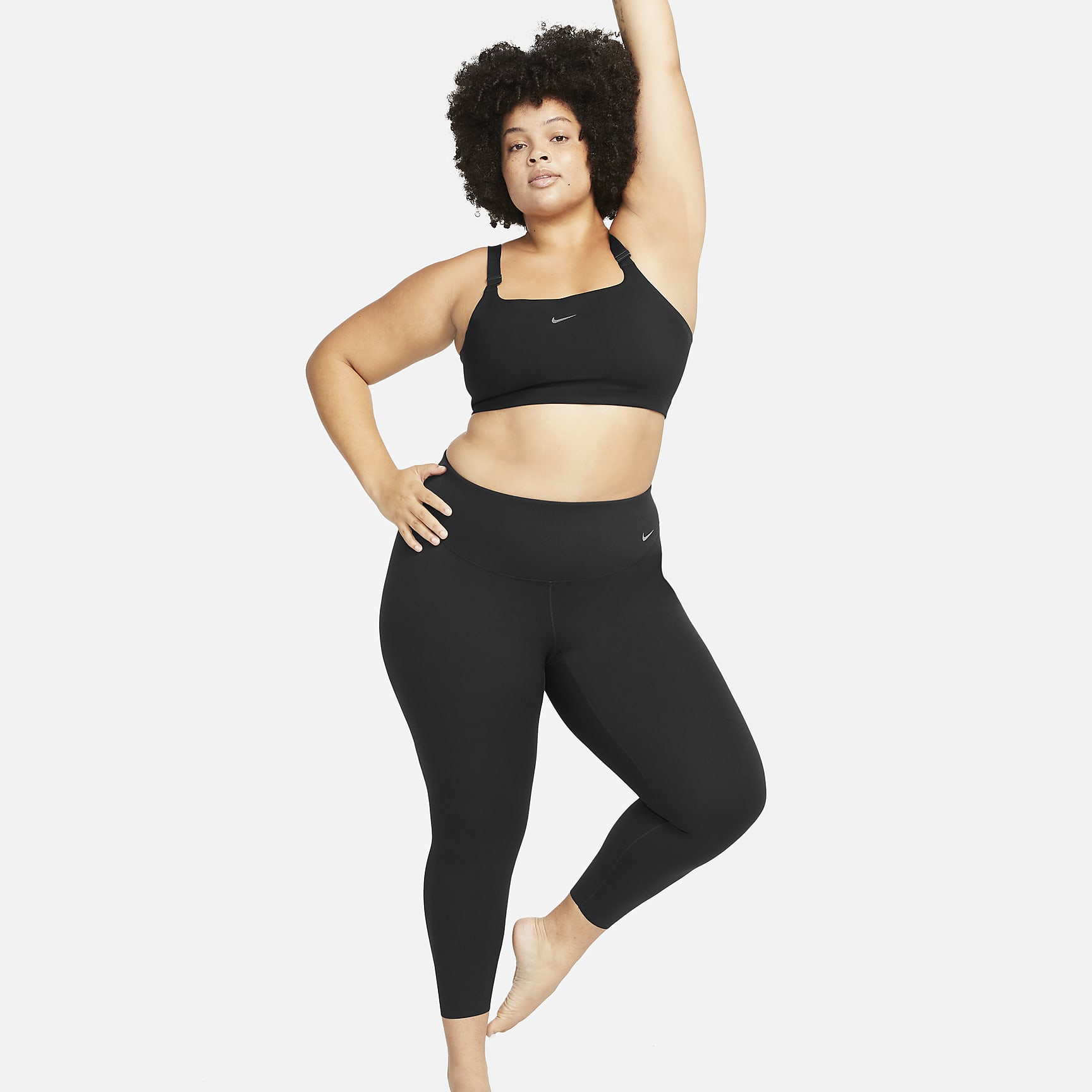 Zenvy - Women's Gentle-Support High-Waisted 7/8 Leggings (Plus Size)
