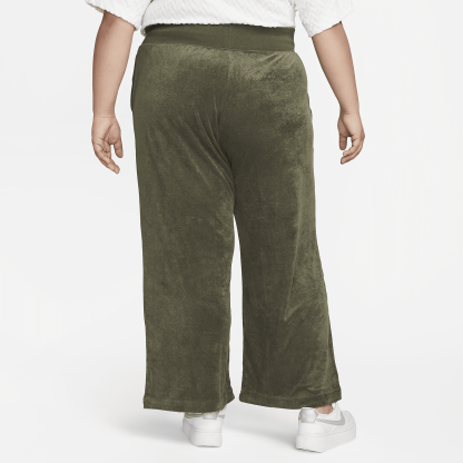Sportswear - Women's High-Waisted Wide-Leg Terry Pants (Plus Size)