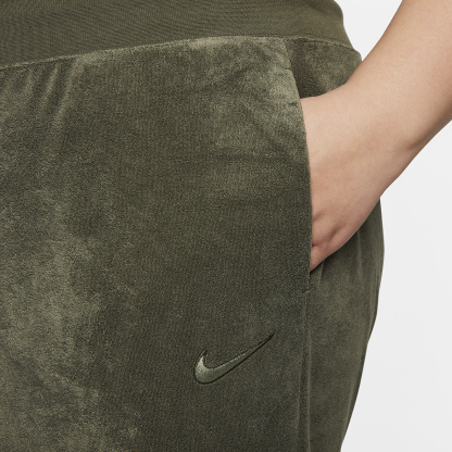 Sportswear - Women's High-Waisted Wide-Leg Terry Pants (Plus Size)