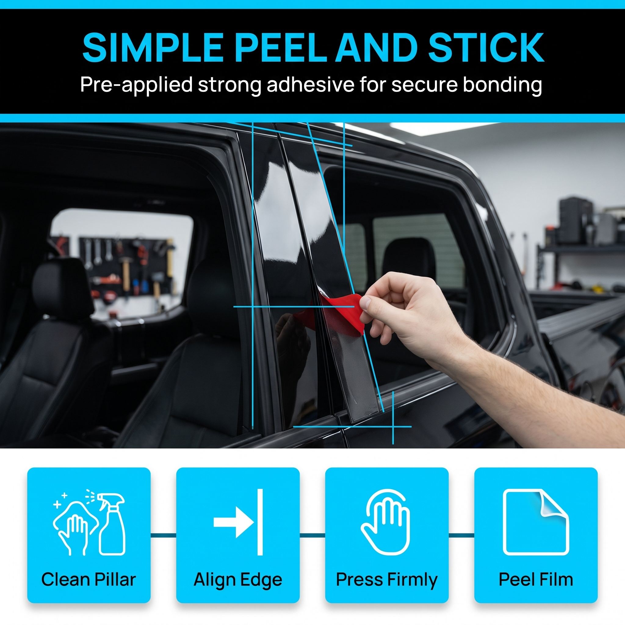 B-pillar Decal With Chevrolet Silverado & GMC Sierra