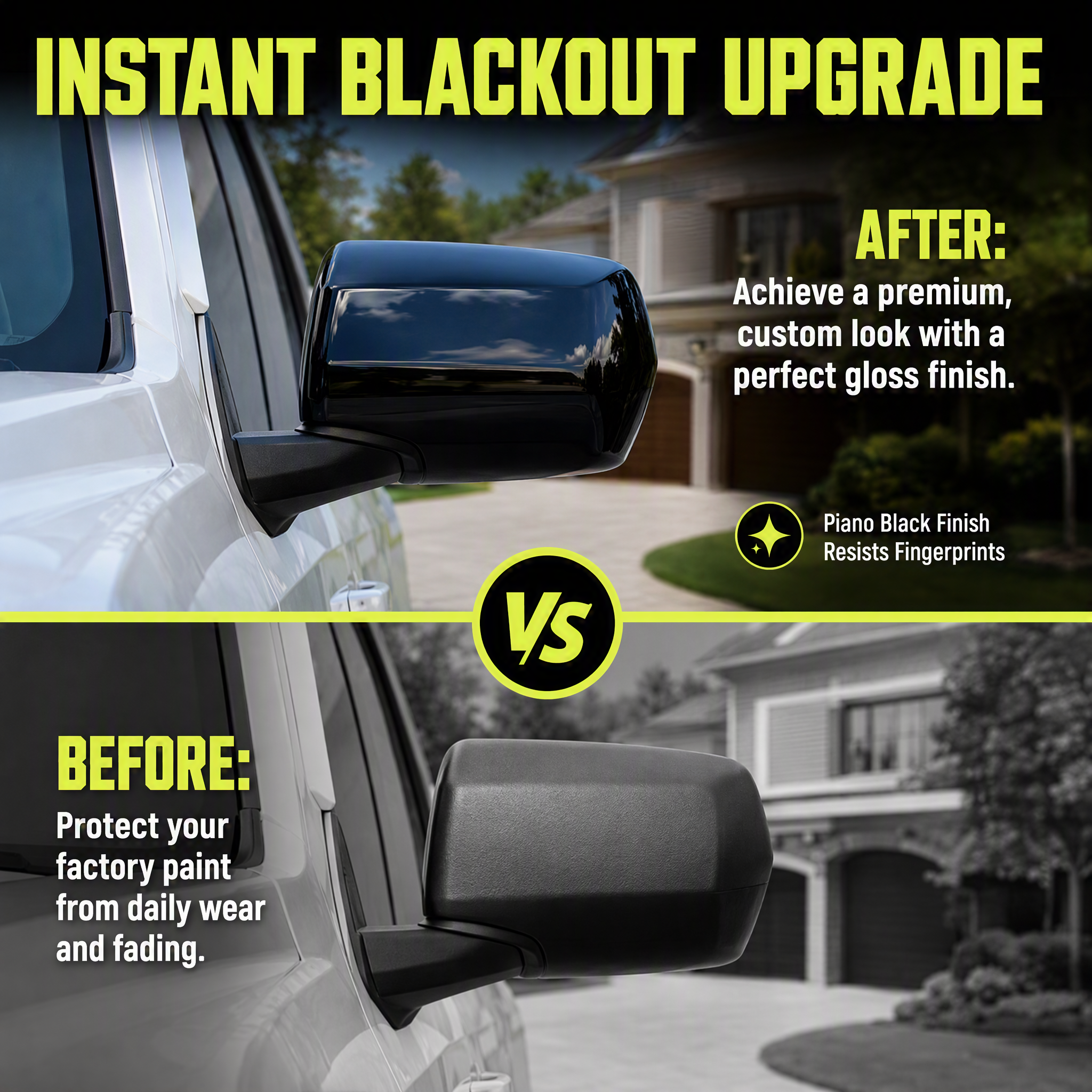 Side Mirror Cap Cover Compatible With Silverado 2019-2025 Sierra 1500