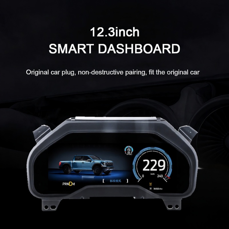 12.3" Car LCD Digital Cluster Dashboard Instrument Compatible With Ford F150/ Raptor 2015-2020