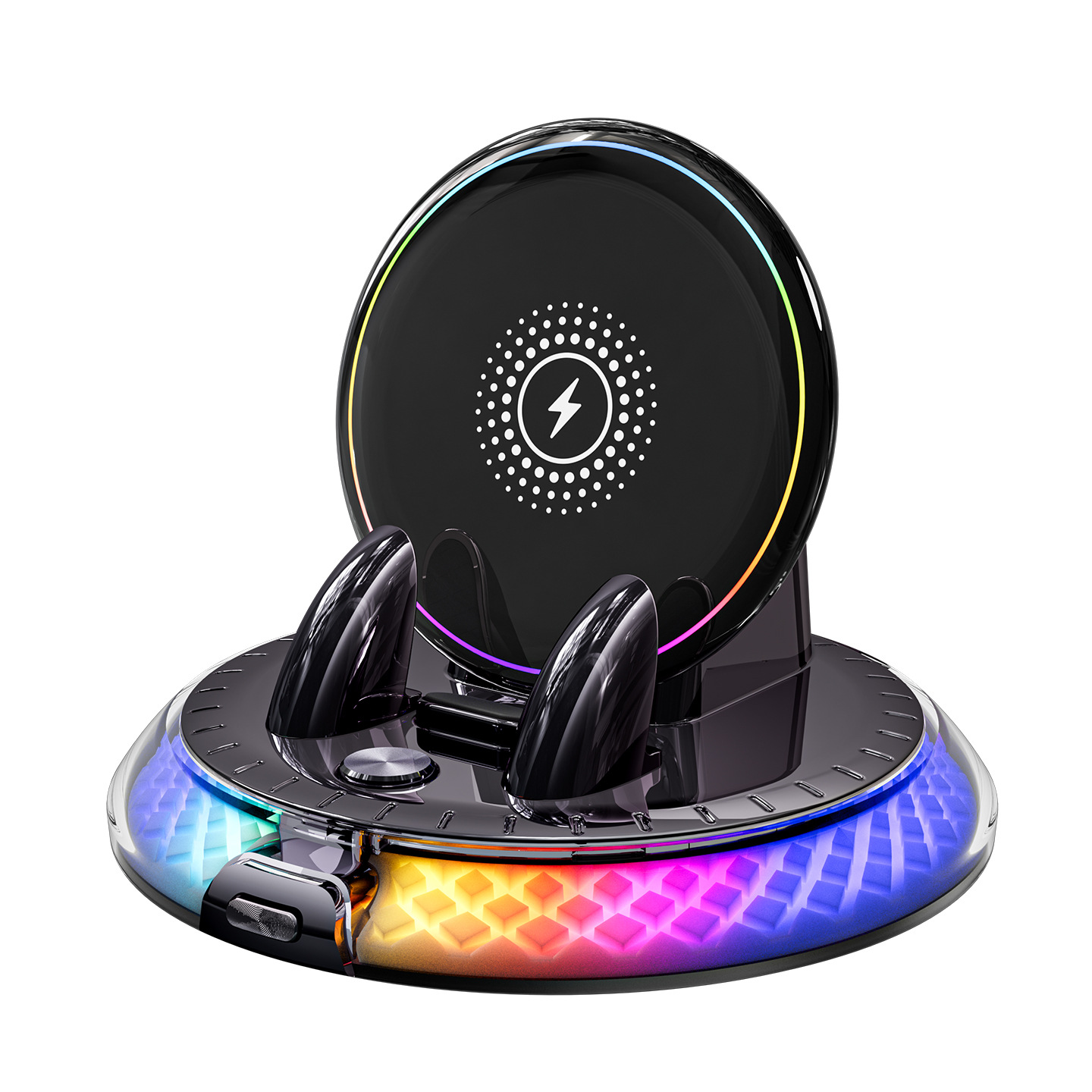 T60 Wireless Charging Phone Mount - Black - image 1