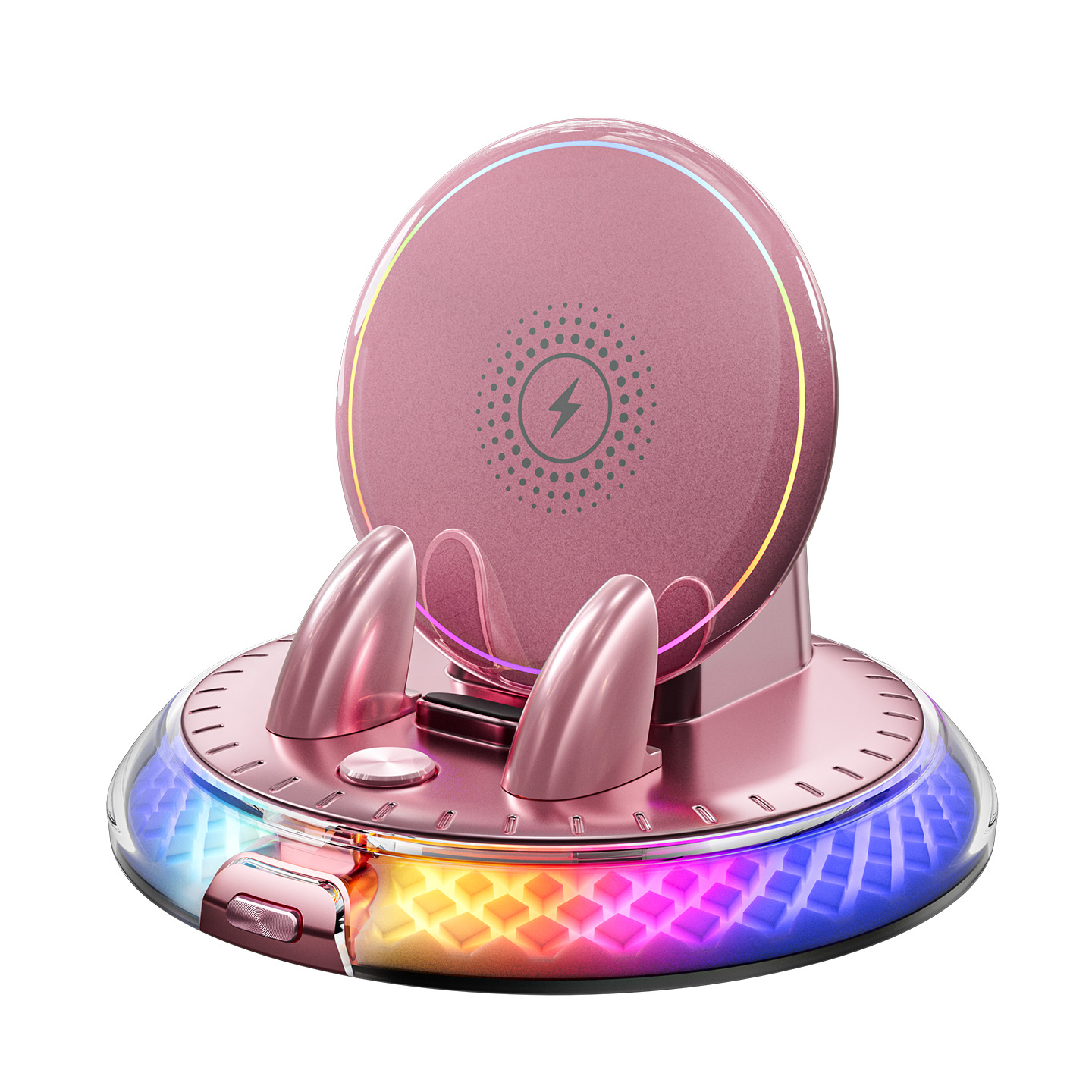 T60 Wireless Charging Phone Mount - Pink - image 2