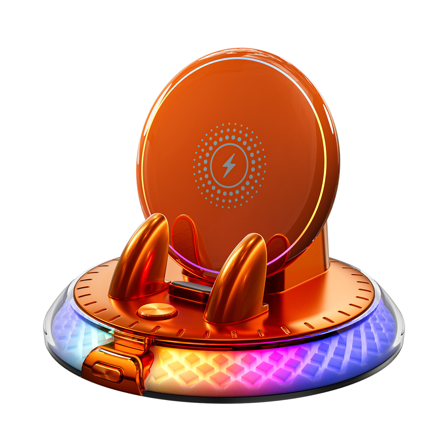 T60 Wireless Charging Phone Mount - Orange - image 3