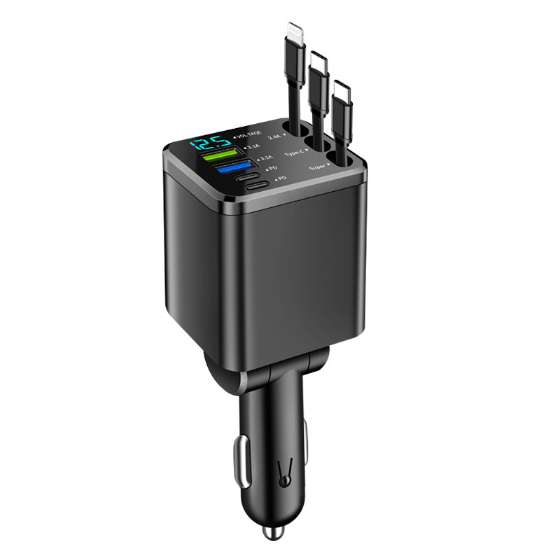 X70 7-in-1 Car Charger - 7-in-1 2*USB-C Port + Lightning Port - image 2