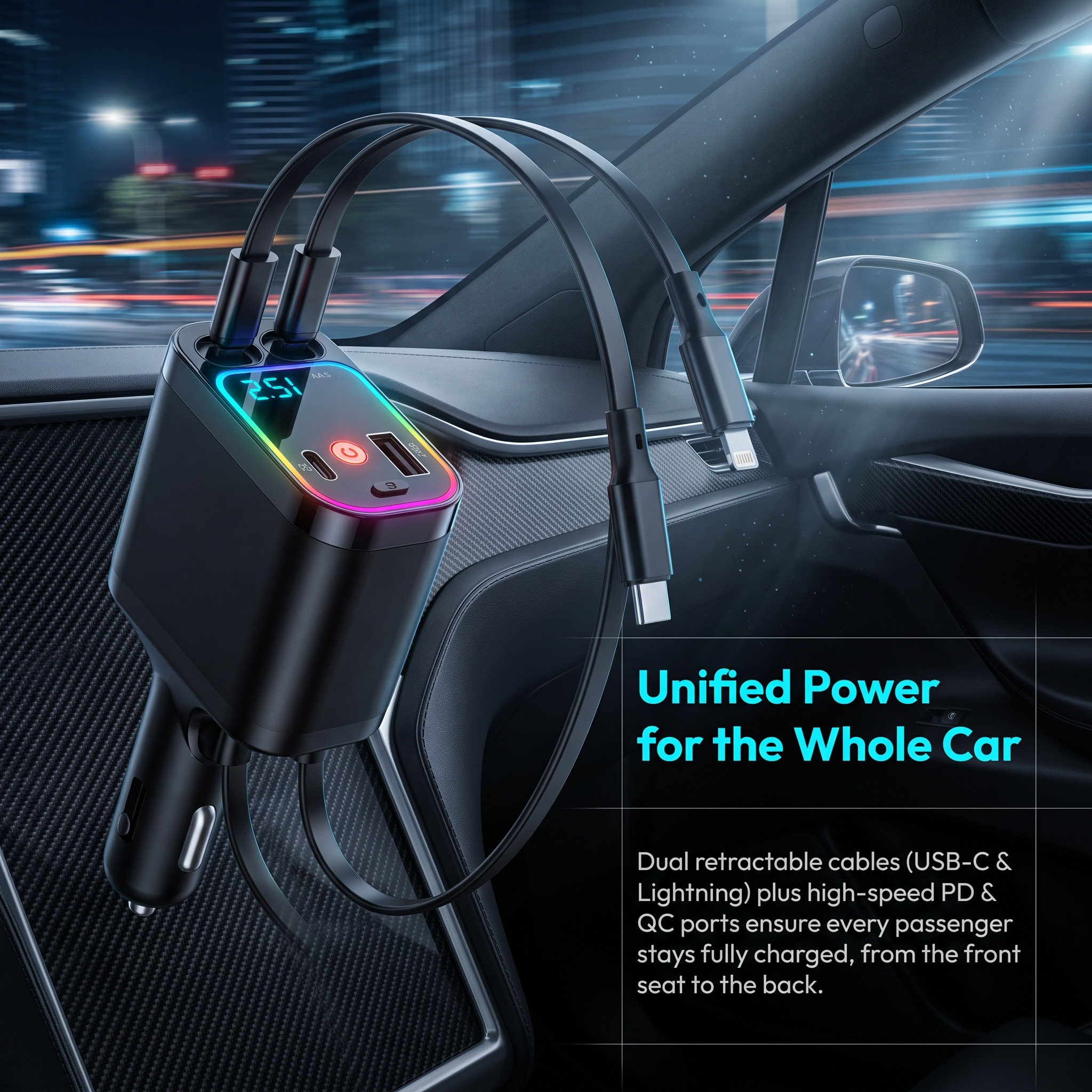 X60 120W Starry Sky Car Charger - image 6