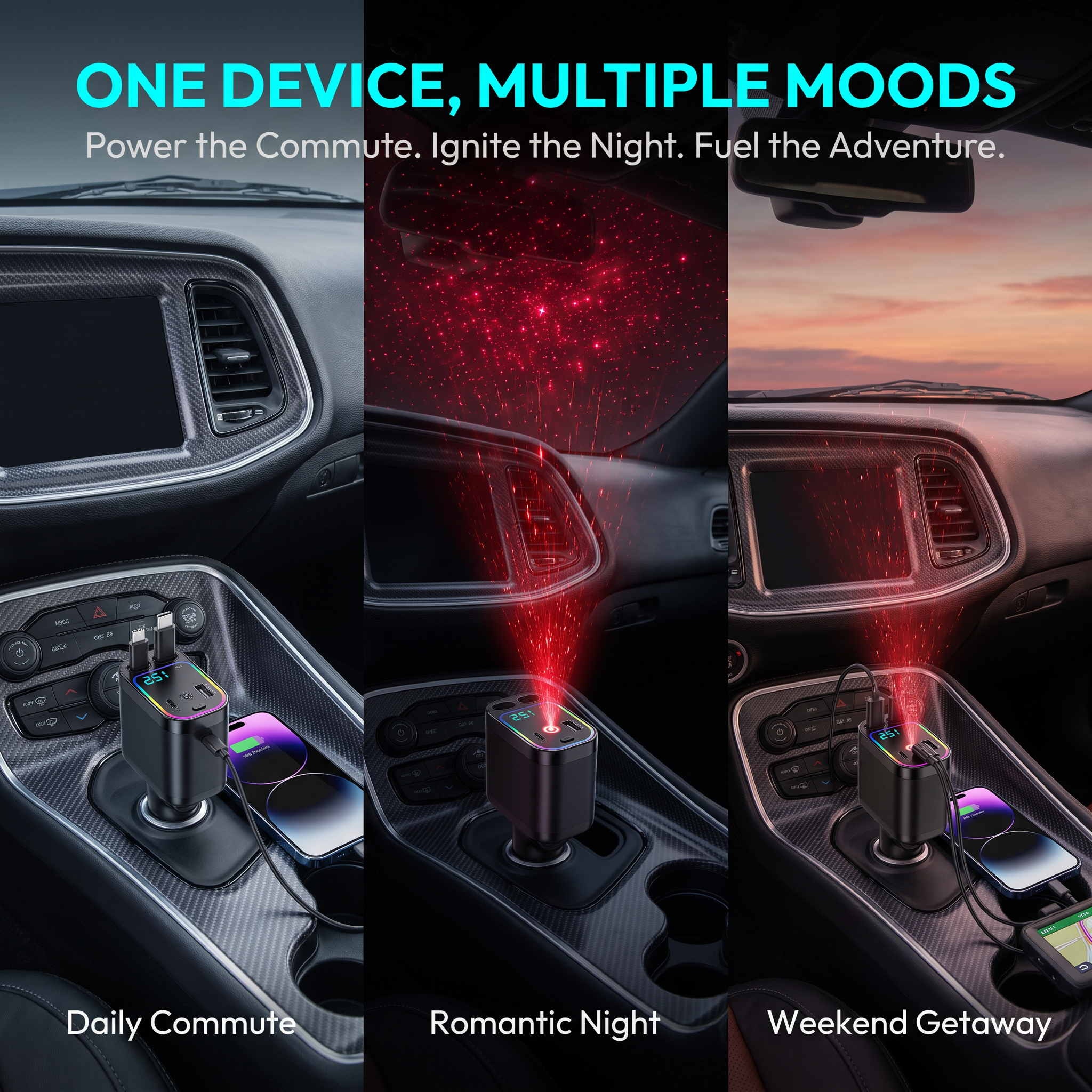 X60 120W Starry Sky Car Charger - image 5