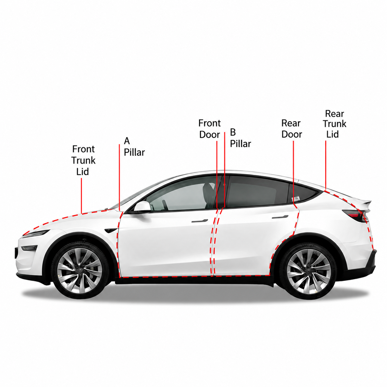 P120 Car Door Seals for Model 3/Y/3 Highland/Y Juniper - For Model Y/YL/Y Juniper - image 7