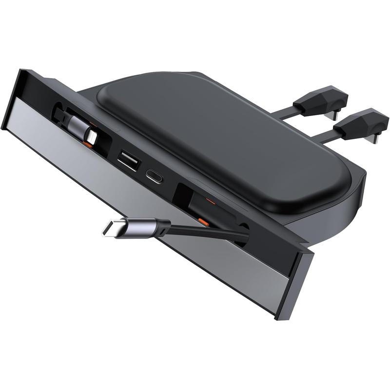 P130 Retractable USB Hub For Model 3/Y - Type-C+Type-C - image 1