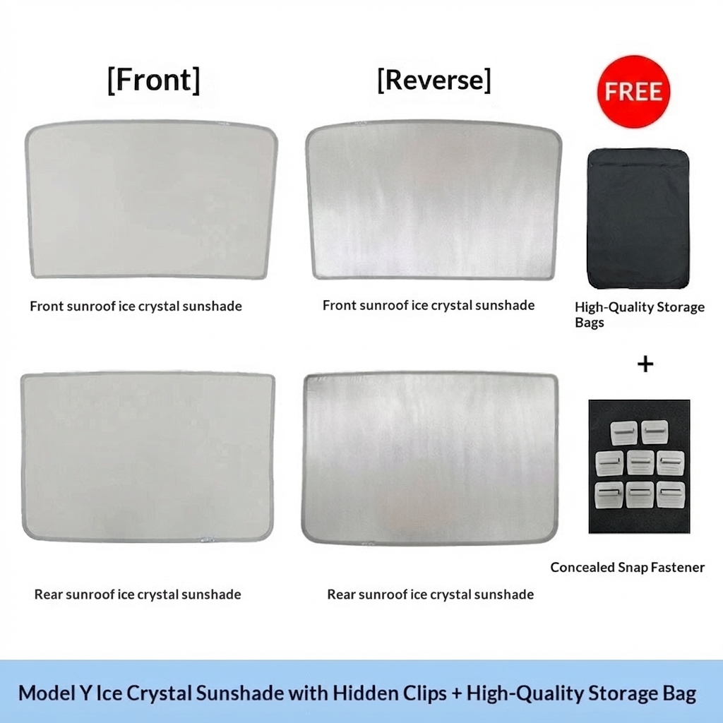 P200 Sunshade Roof for Model Y/3/3 Highland - Gray - Ice Crystal Sunshade For Model Y - image 5