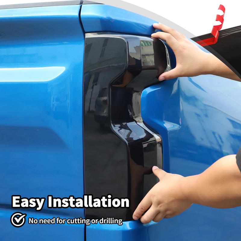P270 Blackened Taillight Lamp Shell Cover Trim for Chevy Chevrolet Silverado 2019+ - image 5