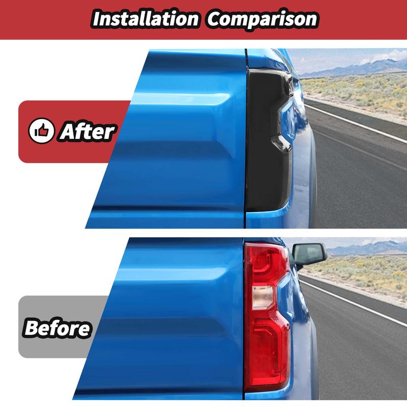 P270 Blackened Taillight Lamp Shell Cover Trim for Chevy Chevrolet Silverado 2019+ - image 4
