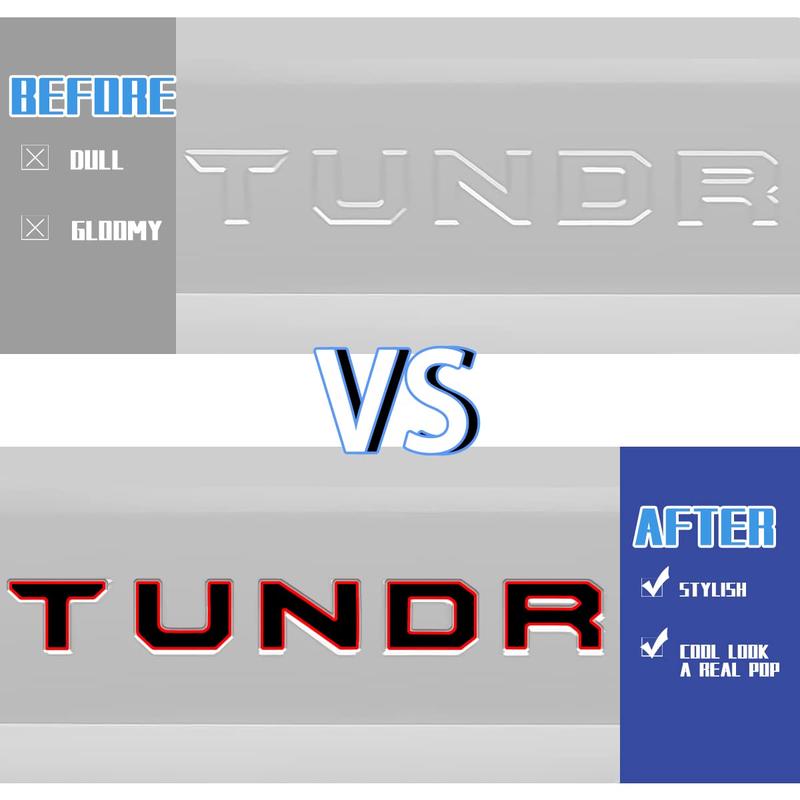 P430 3D Tailgate Letters Decal Insert Badge For TOYOTA TUNDRA - image 4