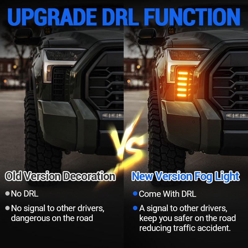 LED Front Fog Lights with DRL & Sequential Turn Signals Compatible With Tundra 2022-2026 - image 3