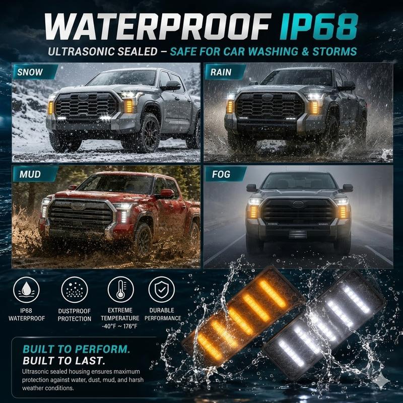 LED Front Fog Lights with DRL & Sequential Turn Signals Compatible With Tundra 2022-2026 - image 5