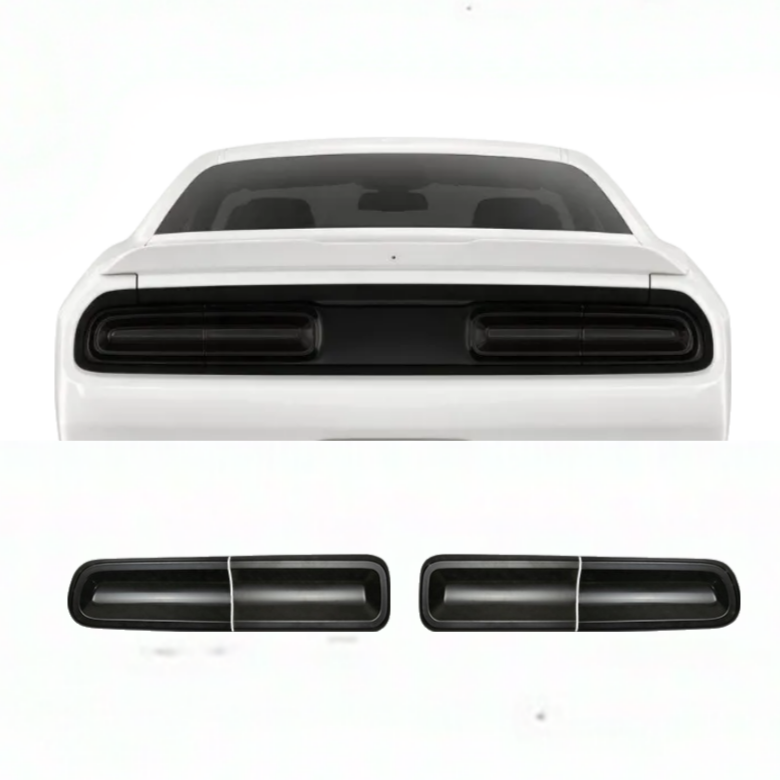 Smoked Taillight Lamp Shell Cover Trim Compatible With Challenger 2015-2024 - image 1