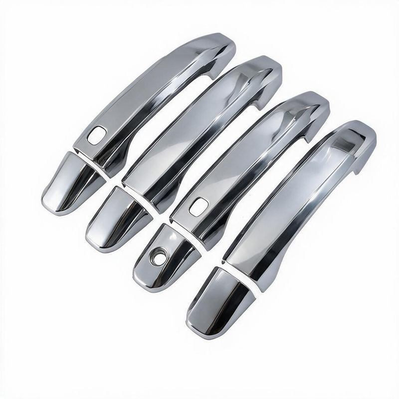 Premium Car Door Handle Trim Cover - B Chorme Sliver - image 8