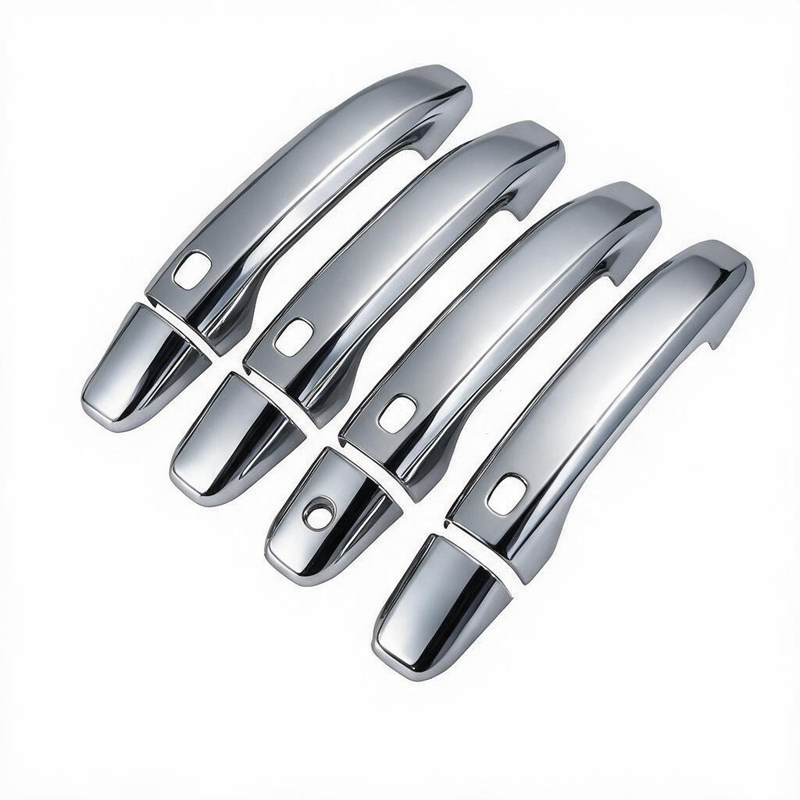 Premium Car Door Handle Trim Cover - C Chorme Sliver - image 9
