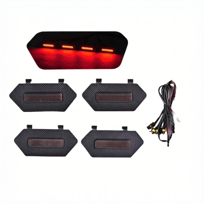 Premium Louvre Light Cover With 4Runner TRD Pro 2025 - Red(4Pcs) - image 2