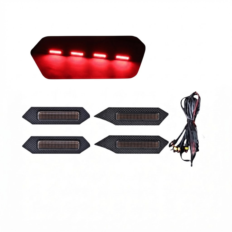 Premium Louvre Light Cover With Tacoma 2024 - Red(4Pcs) - image 1
