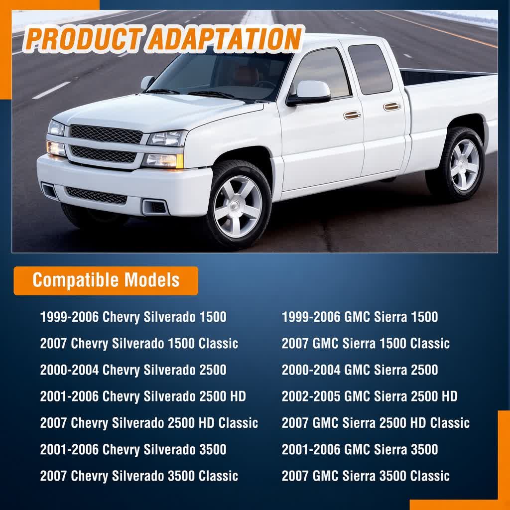 2-Piece Pair Set ABS Plastic Cold/Heat Resistant Direct Fit Extended Cab Rear Door Handles (Left Driver-Right Passenger) - Compatible with 1999-2007 Chevy Silverado, 1999-2006 GMC Sierra 1500/2500/3500 - image 5