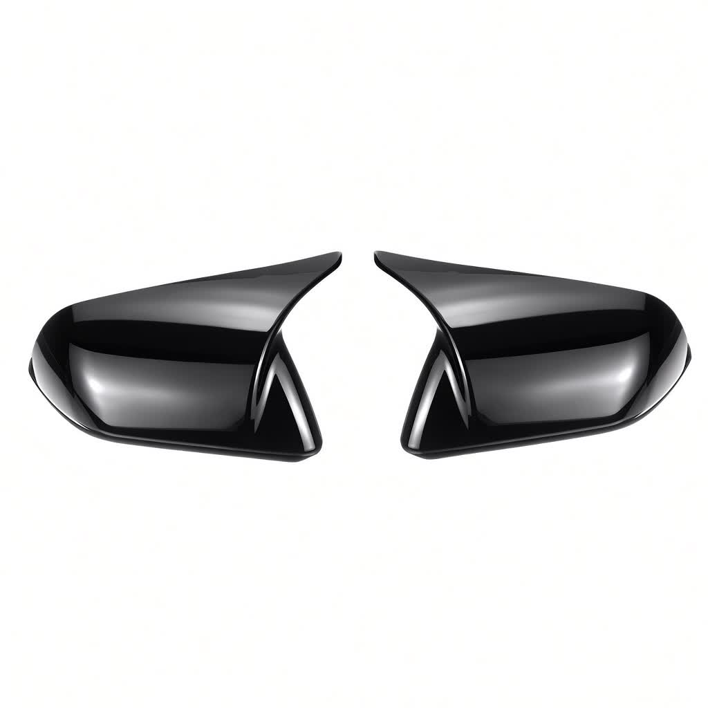 Automotive 2-Item/Set Horn-Style Rearview Side Mirror Cover Caps for Ford Mustang 2015-2022 - Black - image 3