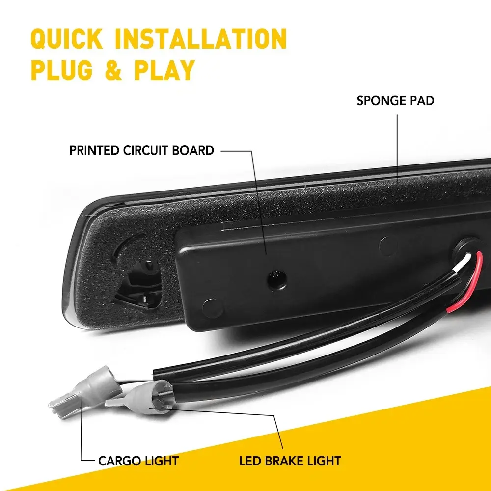 3rd Brake Light LED Smoke Rear Reverse Tail Cargo Lamp Compatible With 09-14 FORD F150 - image 8